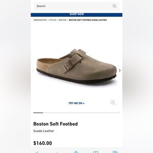 Birkenstock Bostons in Taupe